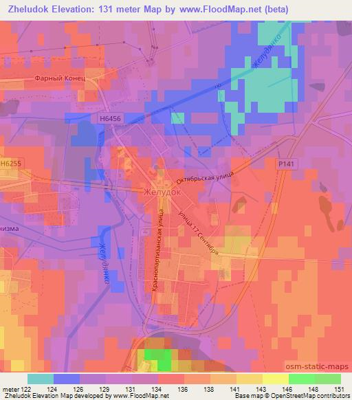 Zheludok,Belarus Elevation Map