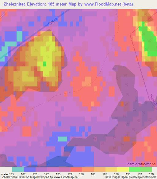 Zheleznitsa,Belarus Elevation Map