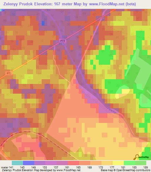 Zelenyy Prudok,Belarus Elevation Map