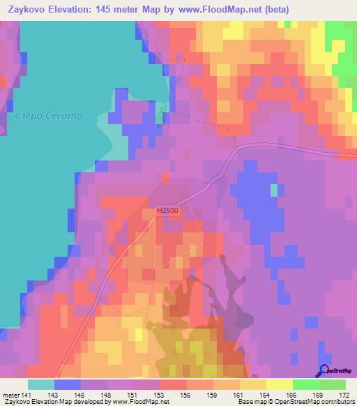 Zaykovo,Belarus Elevation Map