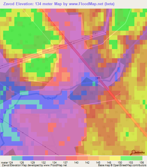 Zavod,Belarus Elevation Map