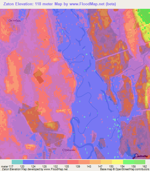 Zaton,Belarus Elevation Map