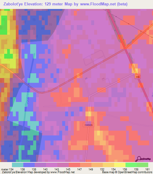 Zabolot'ye,Belarus Elevation Map