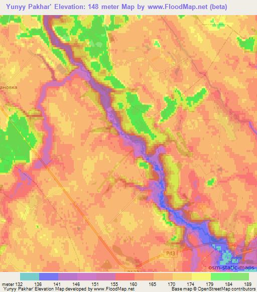 Yunyy Pakhar',Belarus Elevation Map