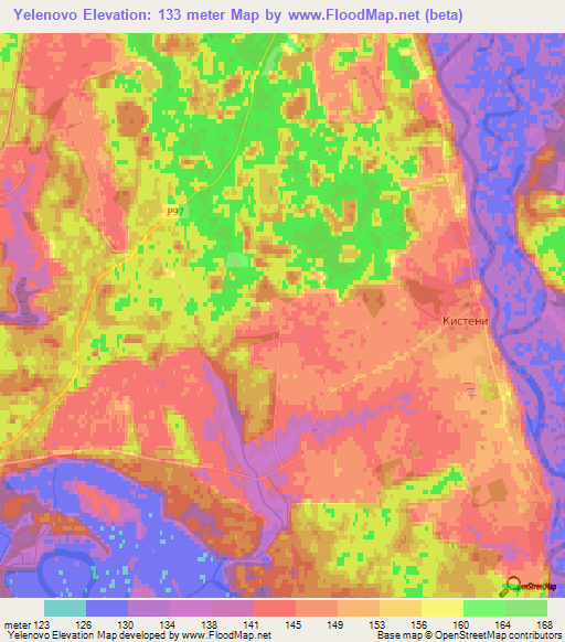 Yelenovo,Belarus Elevation Map