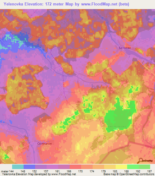 Yelenovka,Belarus Elevation Map