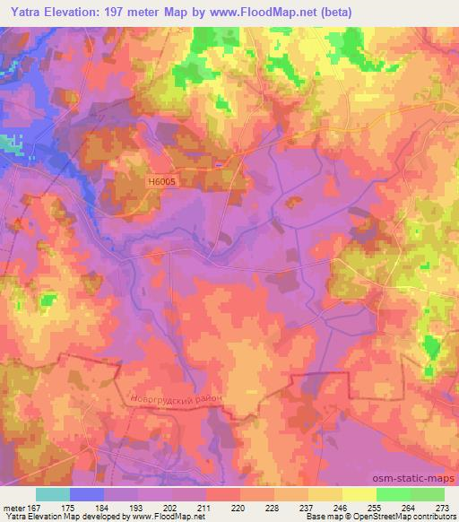 Yatra,Belarus Elevation Map