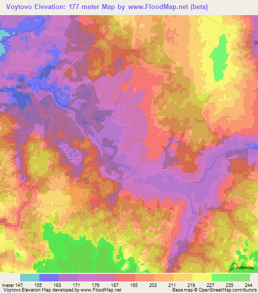 Voytovo,Belarus Elevation Map