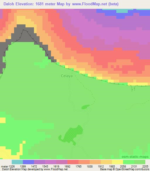 Daloh,Somalia Elevation Map