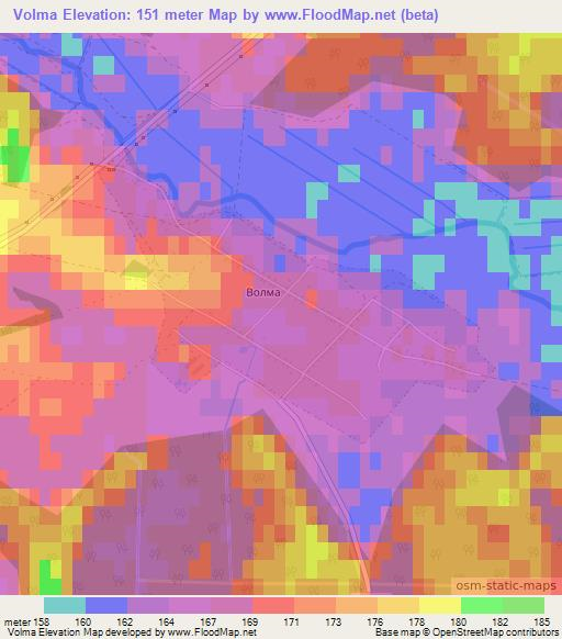 Volma,Belarus Elevation Map