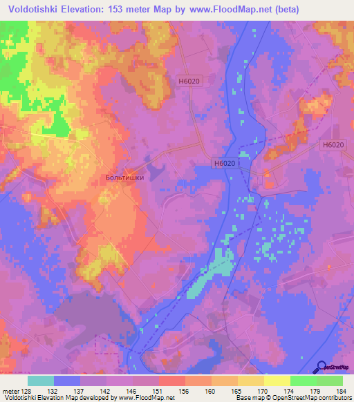 Voldotishki,Belarus Elevation Map