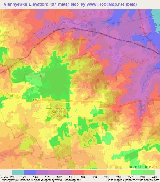 Vishnyewka,Belarus Elevation Map