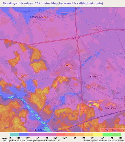 Uritskoye,Belarus Elevation Map