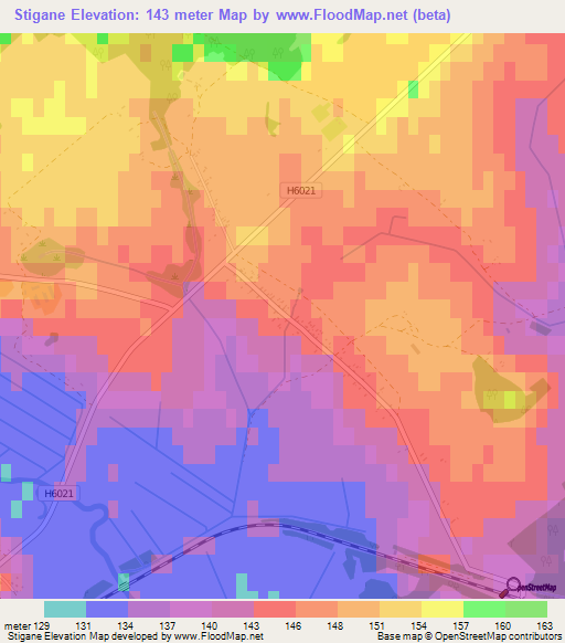Stigane,Belarus Elevation Map