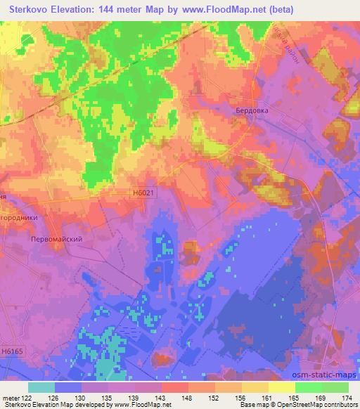Sterkovo,Belarus Elevation Map