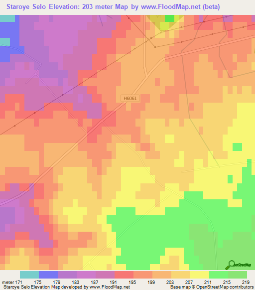 Staroye Selo,Belarus Elevation Map