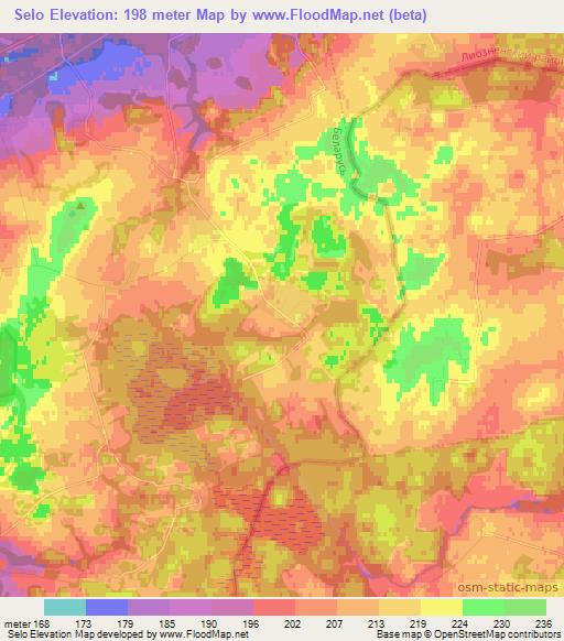 Selo,Belarus Elevation Map