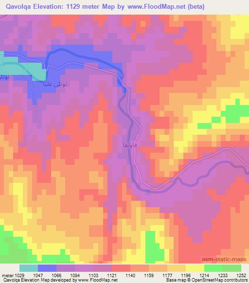 Qavolqa,Iran Elevation Map