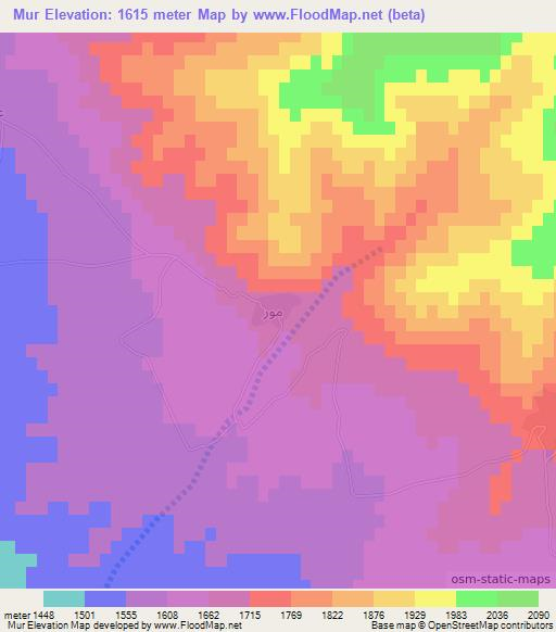 Mur,Iran Elevation Map