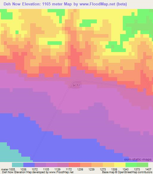 Deh Now,Iran Elevation Map