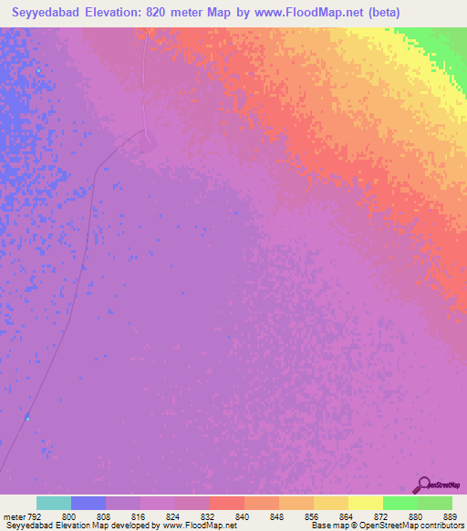 Seyyedabad,Iran Elevation Map