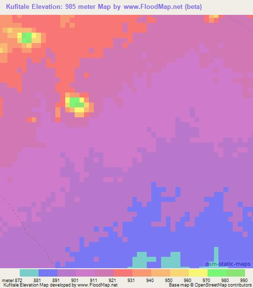 Kufitale,Eritrea Elevation Map