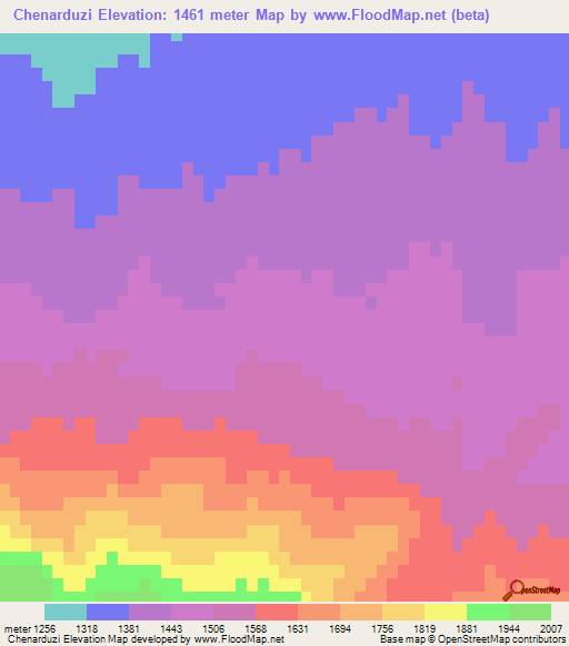 Chenarduzi,Iran Elevation Map