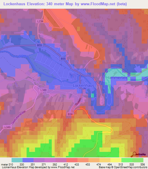 Lockenhaus,Austria Elevation Map