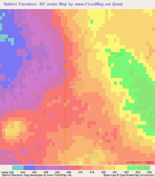 Bakhiri,Syria Elevation Map