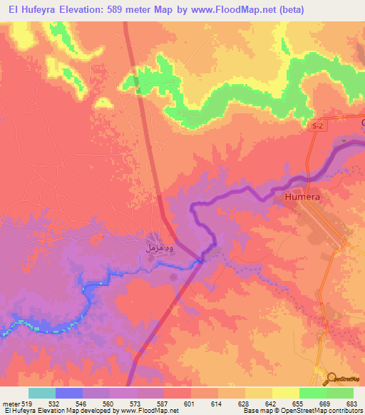 El Hufeyra,Eritrea Elevation Map