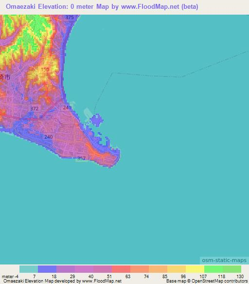 Omaezaki,Japan Elevation Map