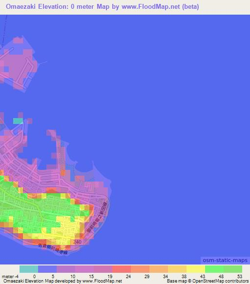 Omaezaki,Japan Elevation Map