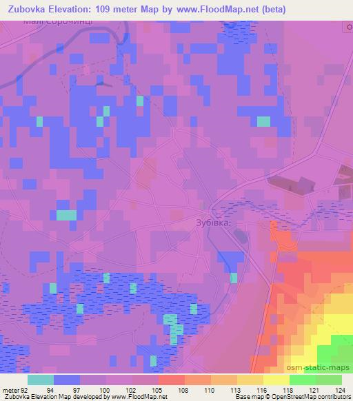 Zubovka,Ukraine Elevation Map