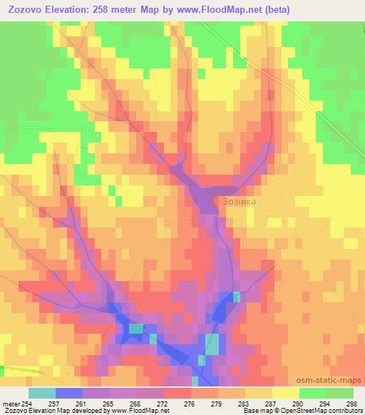 Zozovo,Ukraine Elevation Map
