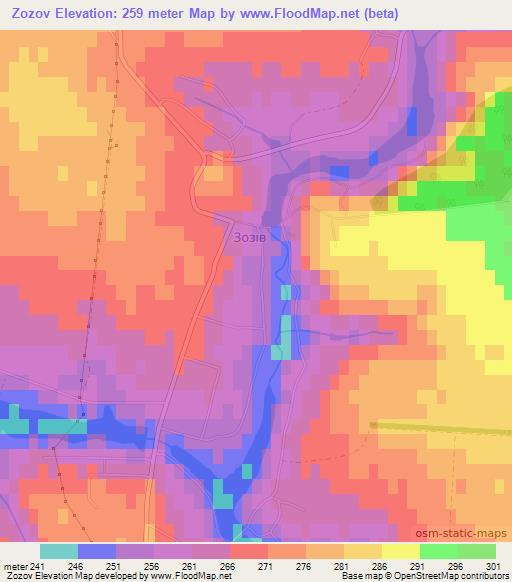 Zozov,Ukraine Elevation Map