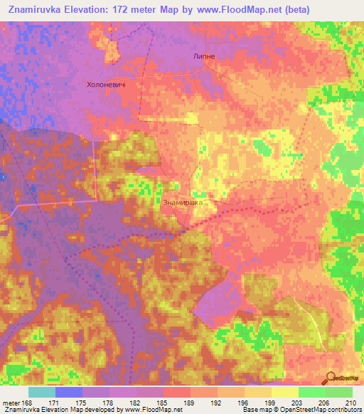 Znamiruvka,Ukraine Elevation Map