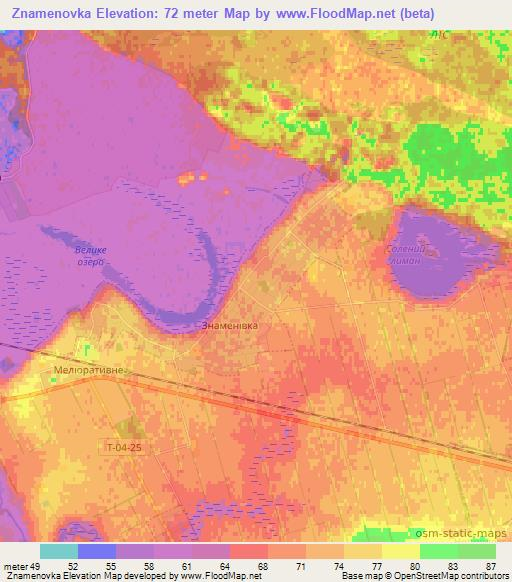 Znamenovka,Ukraine Elevation Map