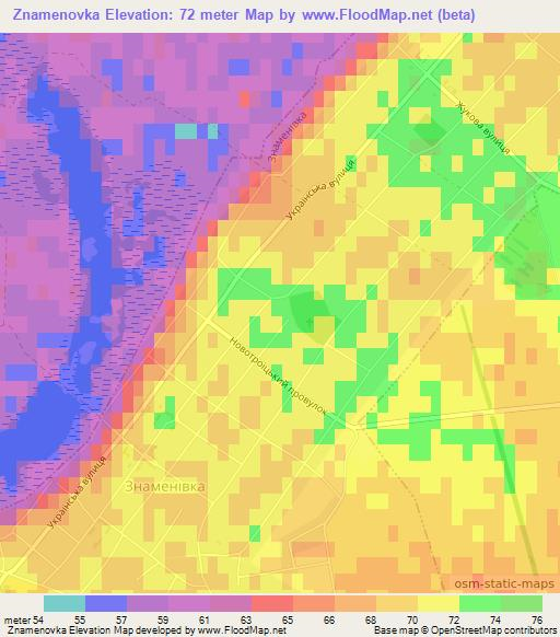 Znamenovka,Ukraine Elevation Map
