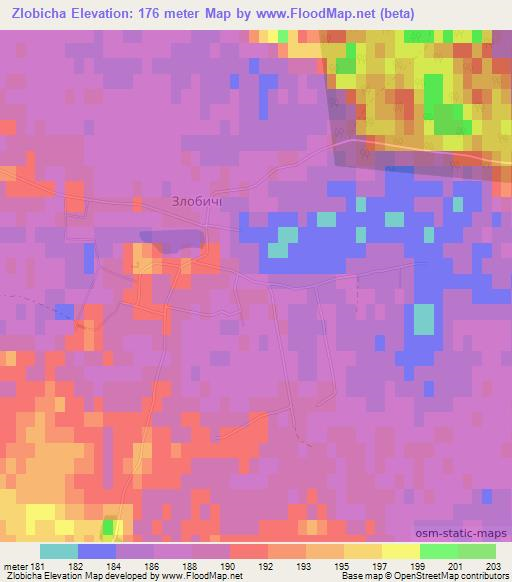 Zlobicha,Ukraine Elevation Map
