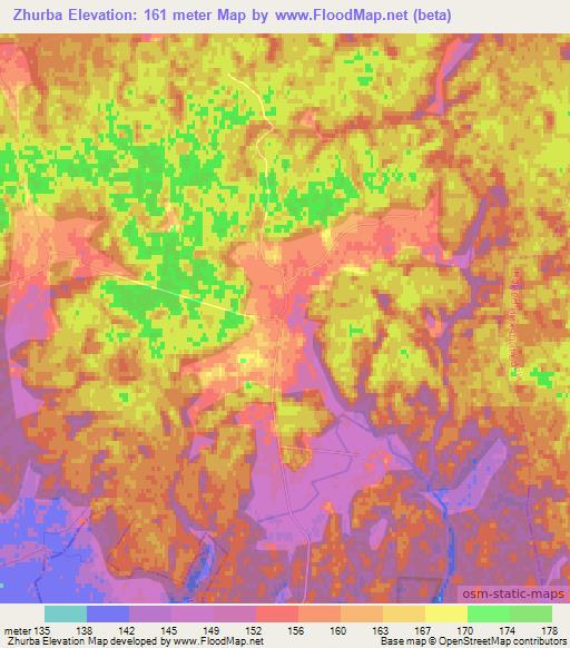 Zhurba,Ukraine Elevation Map