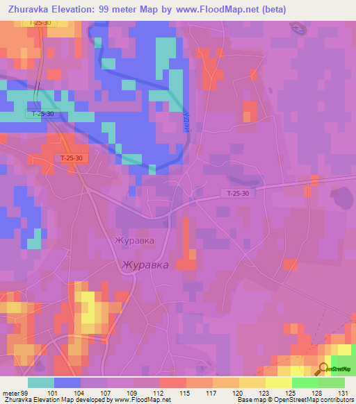 Zhuravka,Ukraine Elevation Map