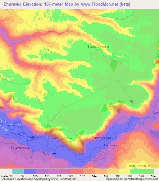 Zhuravka,Ukraine Elevation Map