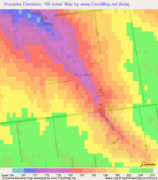 Zhuravka,Ukraine Elevation Map
