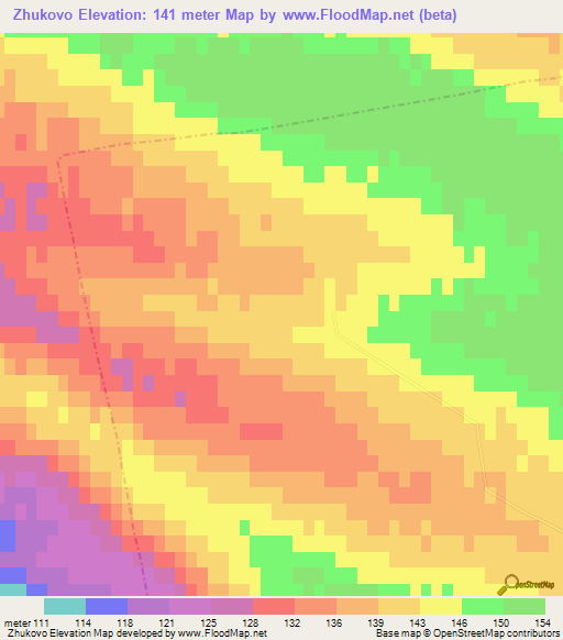Zhukovo,Ukraine Elevation Map