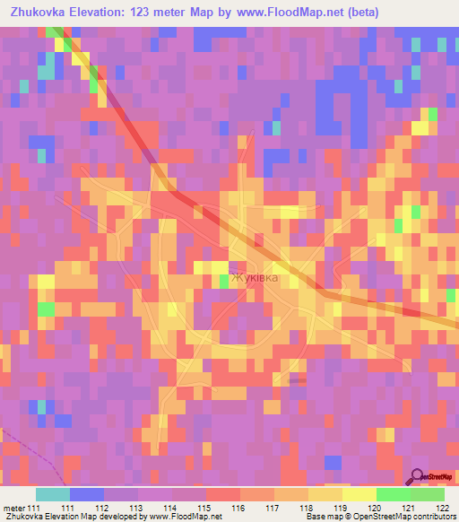 Zhukovka,Ukraine Elevation Map