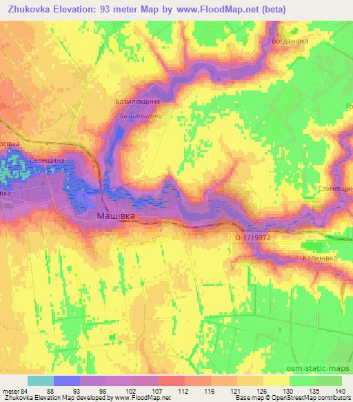 Zhukovka,Ukraine Elevation Map