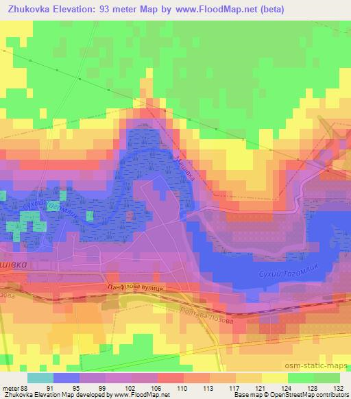 Zhukovka,Ukraine Elevation Map