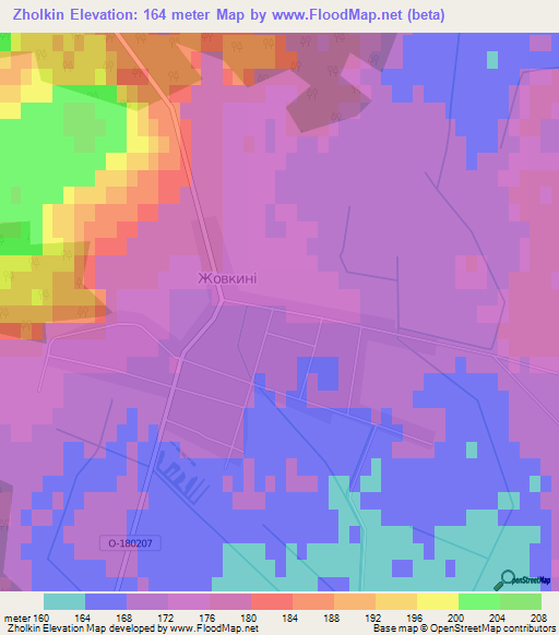 Zholkin,Ukraine Elevation Map