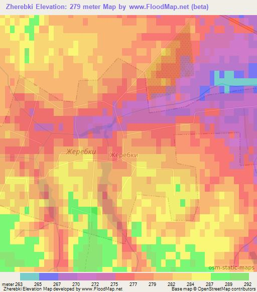 Zherebki,Ukraine Elevation Map