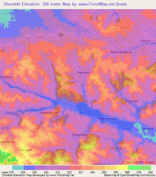 Zherebki,Ukraine Elevation Map